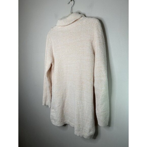 Soft Surroundings Cozy Sweatshirt Pink Cowl Neck Kangaroo Pockets Size Medium - Picture 6 of 12